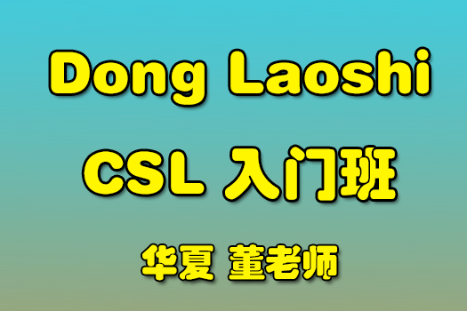 Dong Laoshi-CSL-入门班